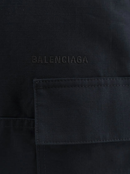 BALENCIAGA - Straight Fit Cargo cotton trousers