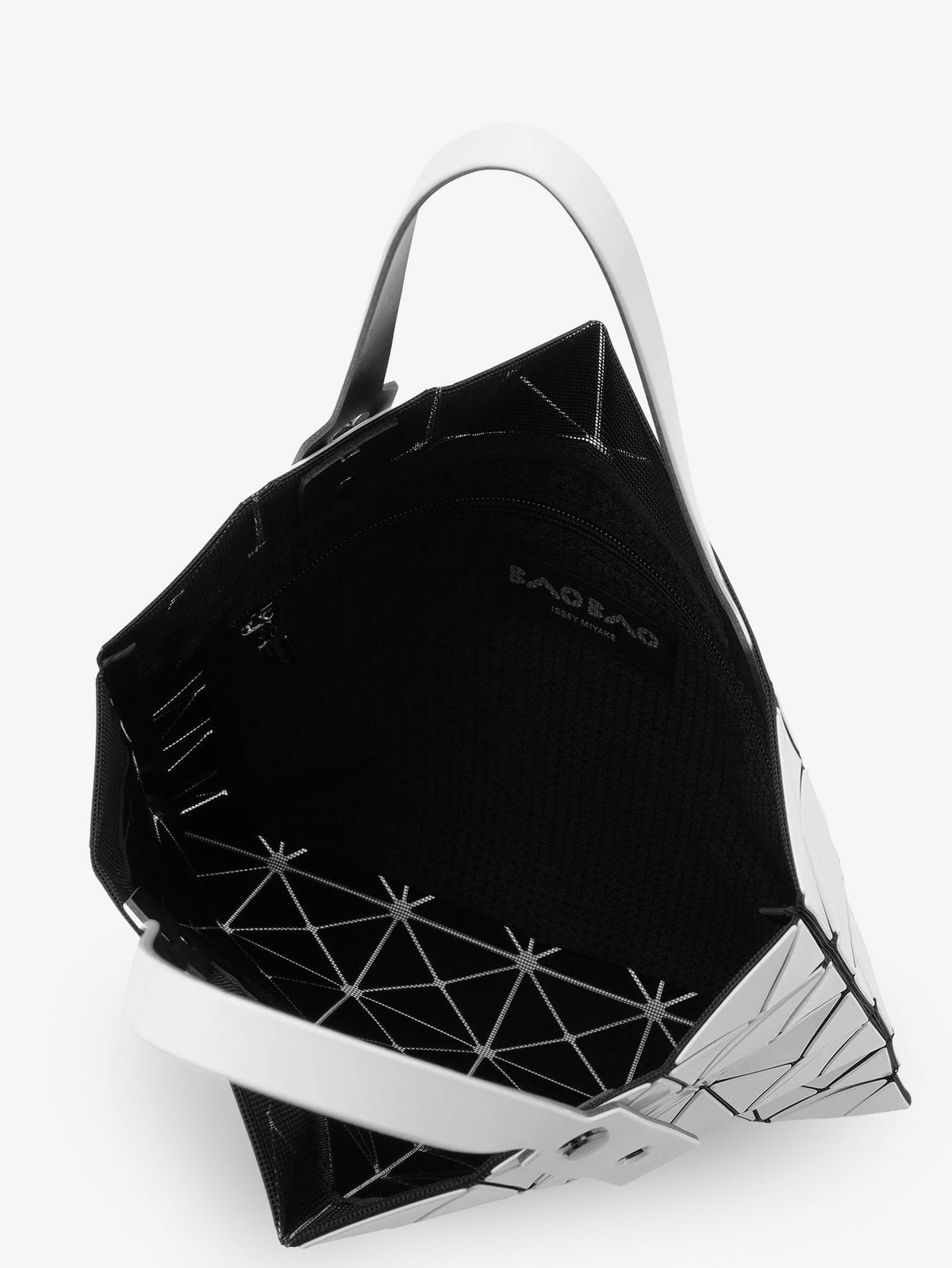 Bao Bao Issey Miyake Lucent shoulder bag with triangular pattern - White