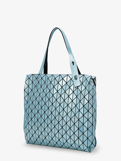 Bao Bao Issey Miyake Row Metallic shoulder bag with triangular pattern - Viridian