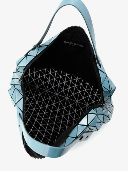Bao Bao Issey Miyake Row Metallic shoulder bag with triangular pattern - Viridian