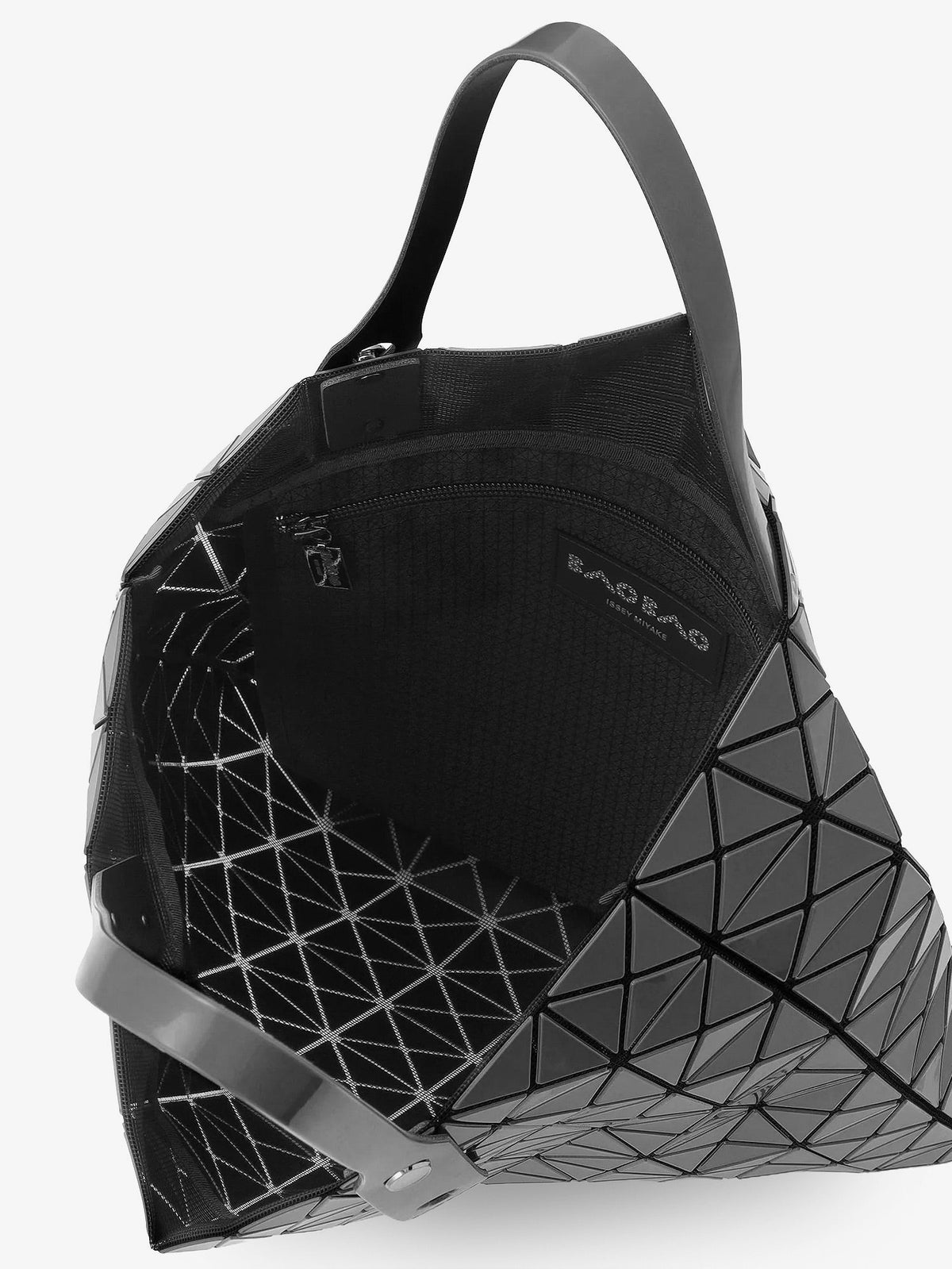 Bao Bao Issey Miyake Prism Gloss shoulder bag with triangular pattern - Charcoalgray