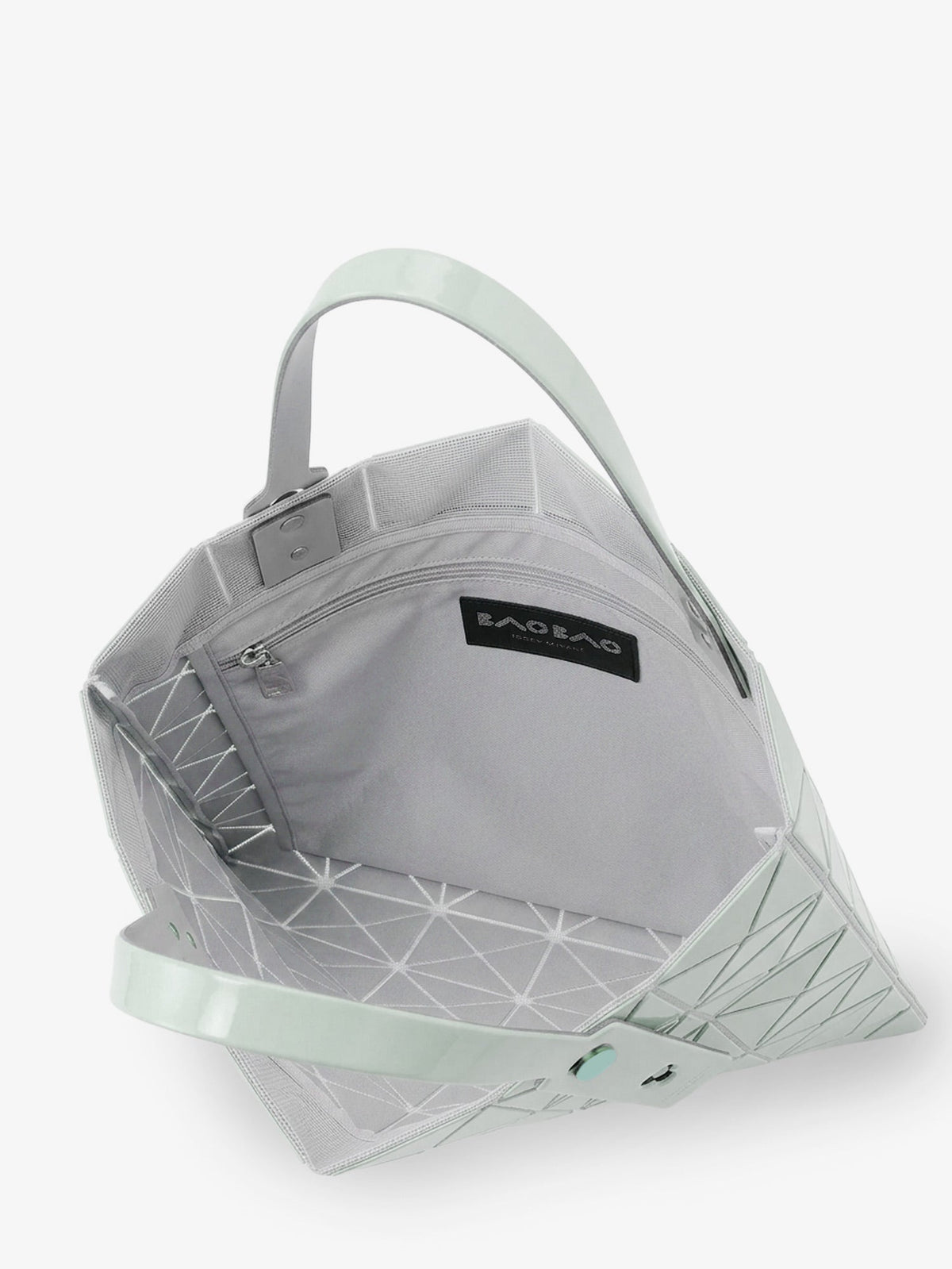 Bao Bao Issey Miyake Lucent One Tone shoulder bag with geometric pattern - Greenwhite