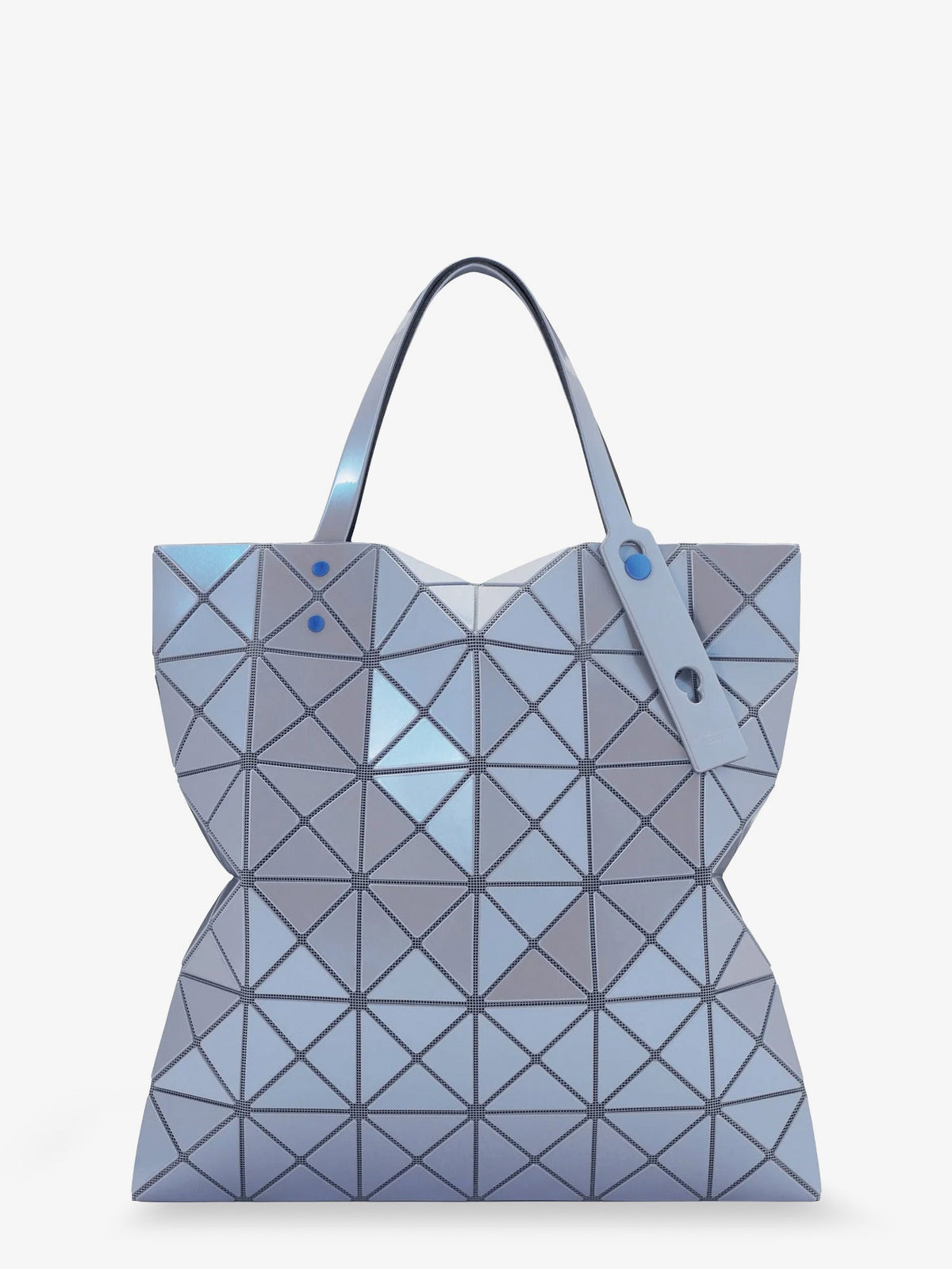 Bao Bao Issey Miyake Lucent One Tone Geometric Pattern Shoulder Bag - Bluegray