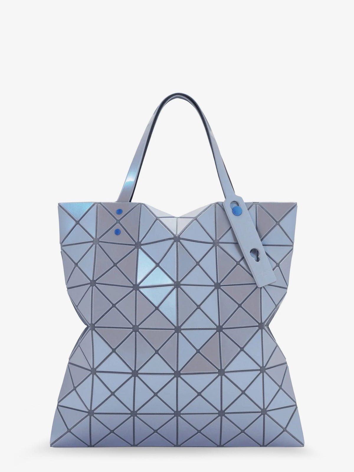 Bao Bao Issey Miyake Lucent One Tone Geometric Pattern Shoulder Bag - Bluegray