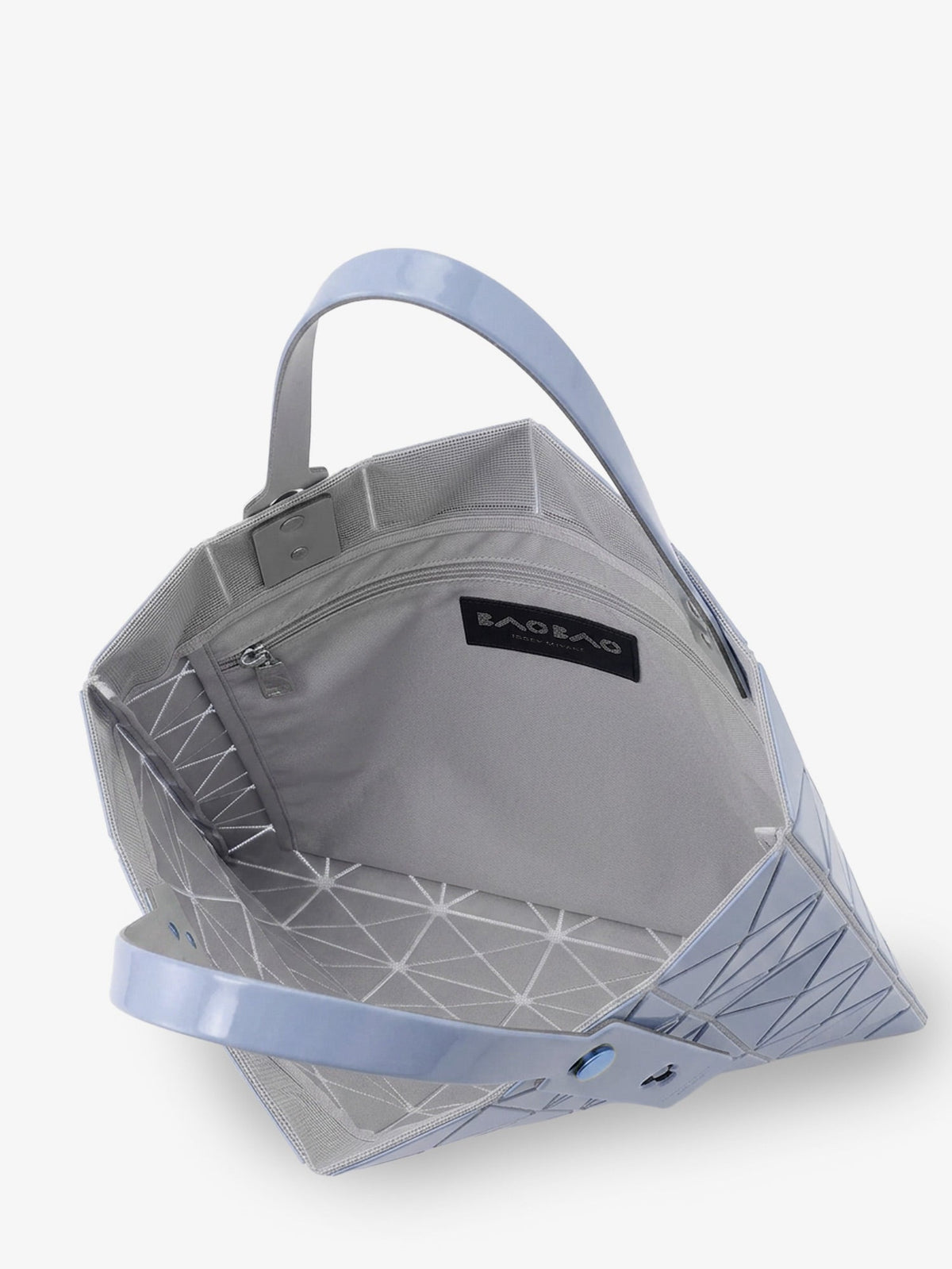 Bao Bao Issey Miyake Lucent One Tone Geometric Pattern Shoulder Bag - Bluegray