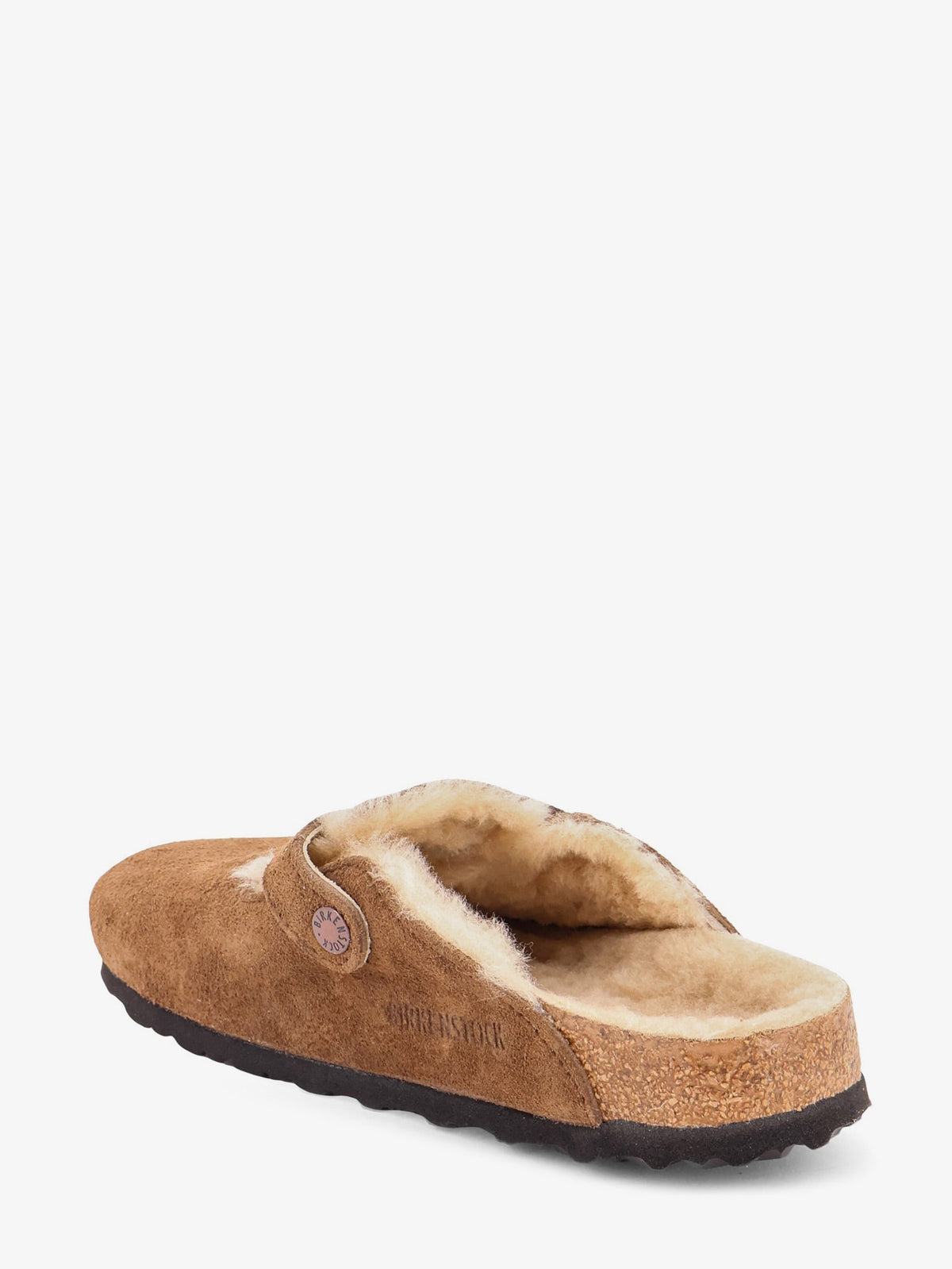 Birkenstock Boston VL/Shearling suede clog - Darktea