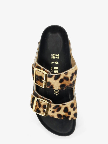 BIRKENSTOCK - Arizona pony skin sandals with animal print