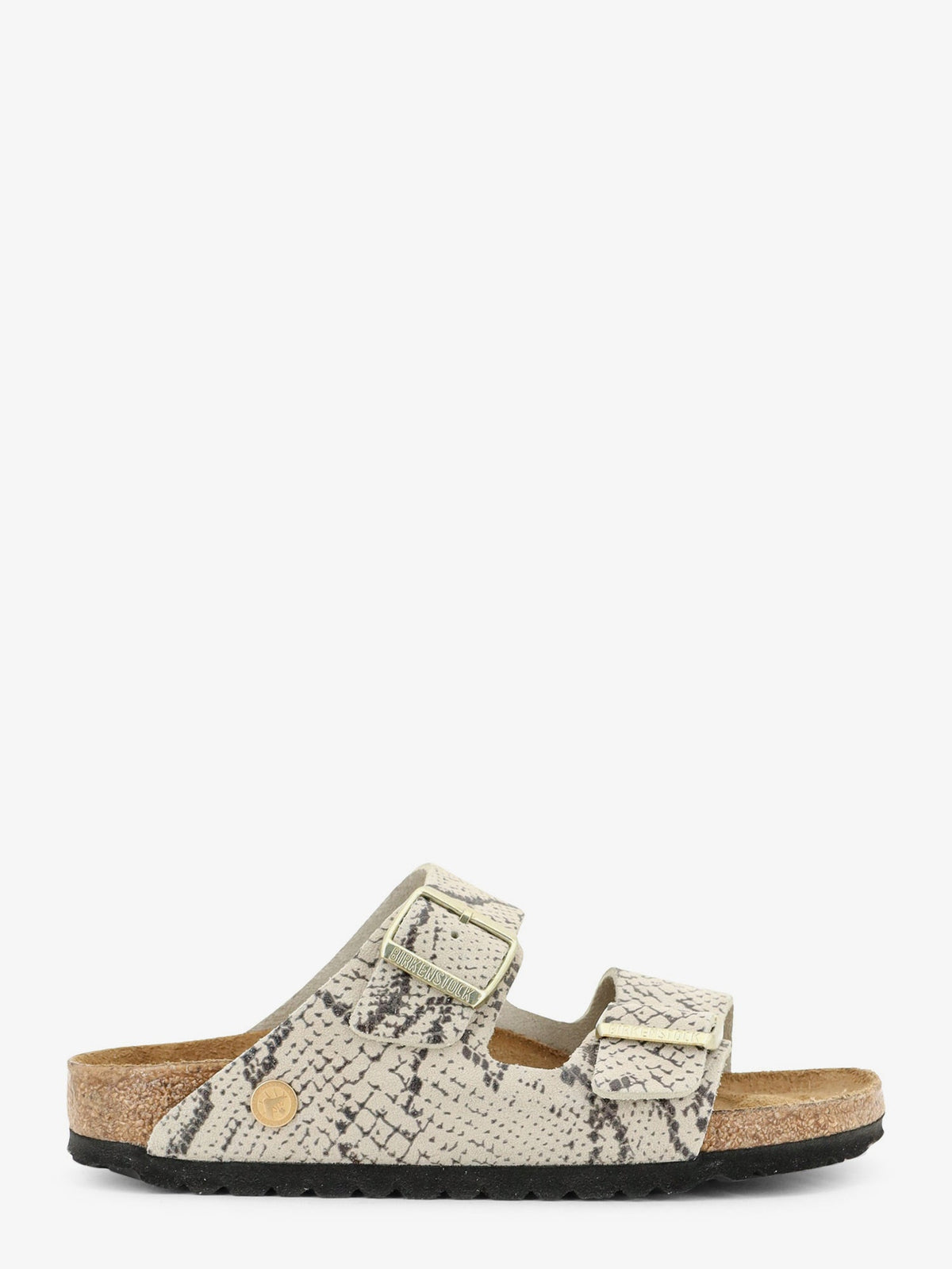Birkenstock Arizona Snake Oyster Sandals in Python Print Leather