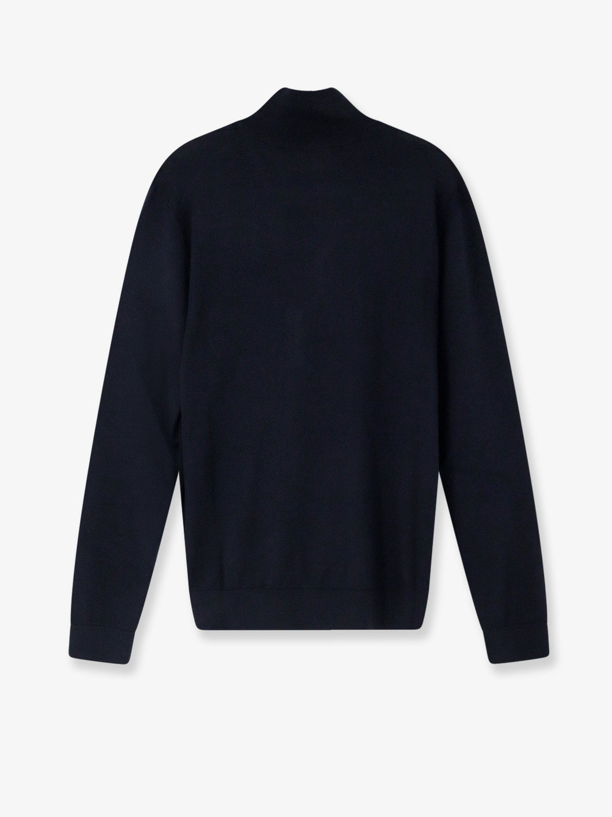 Boss Half-zip cardigan in wool, silk and cashmere - Dark Blue