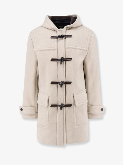 Boss Cariso virgin wool and cashmere montgomery - Lightbeige