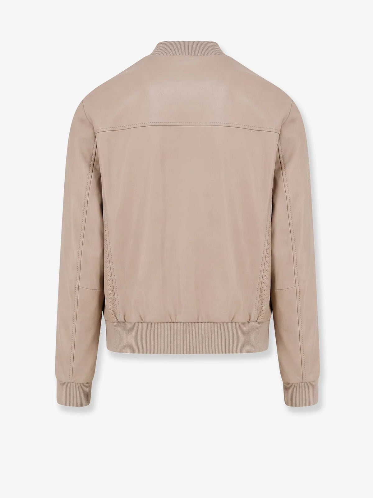BOSS - Masic leather jacket with stitching