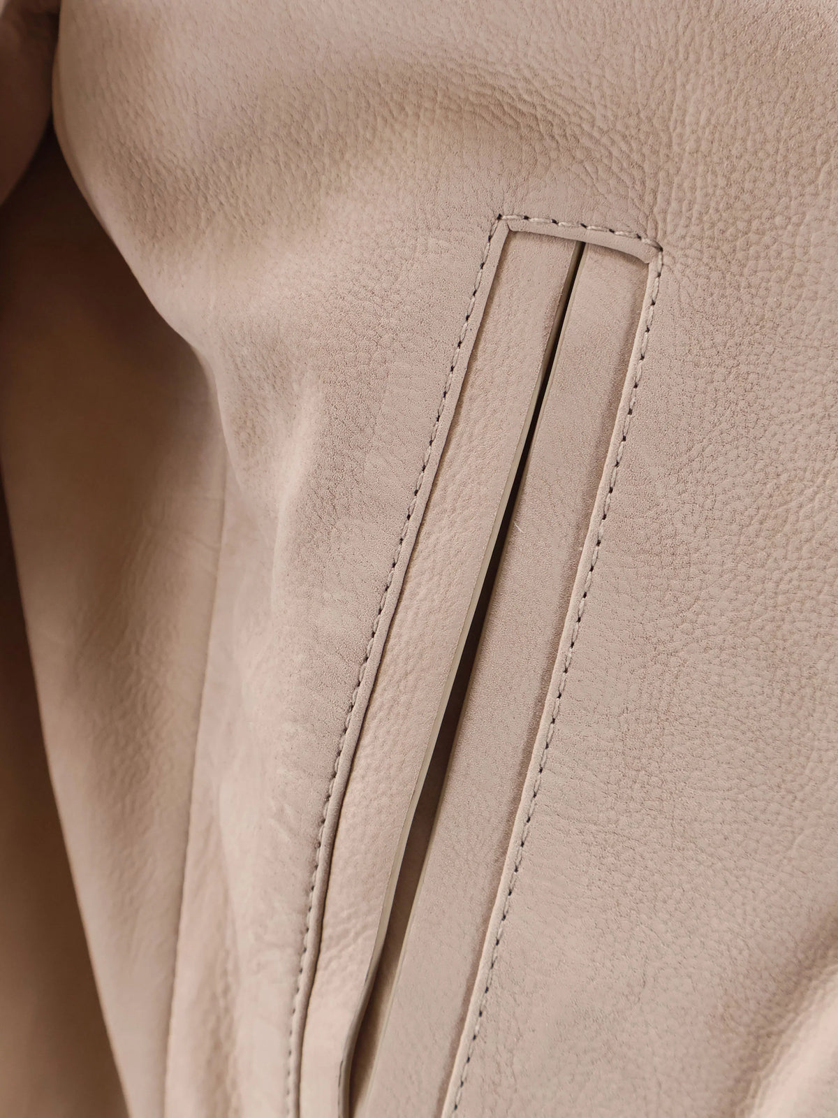 BOSS - Masic leather jacket with stitching