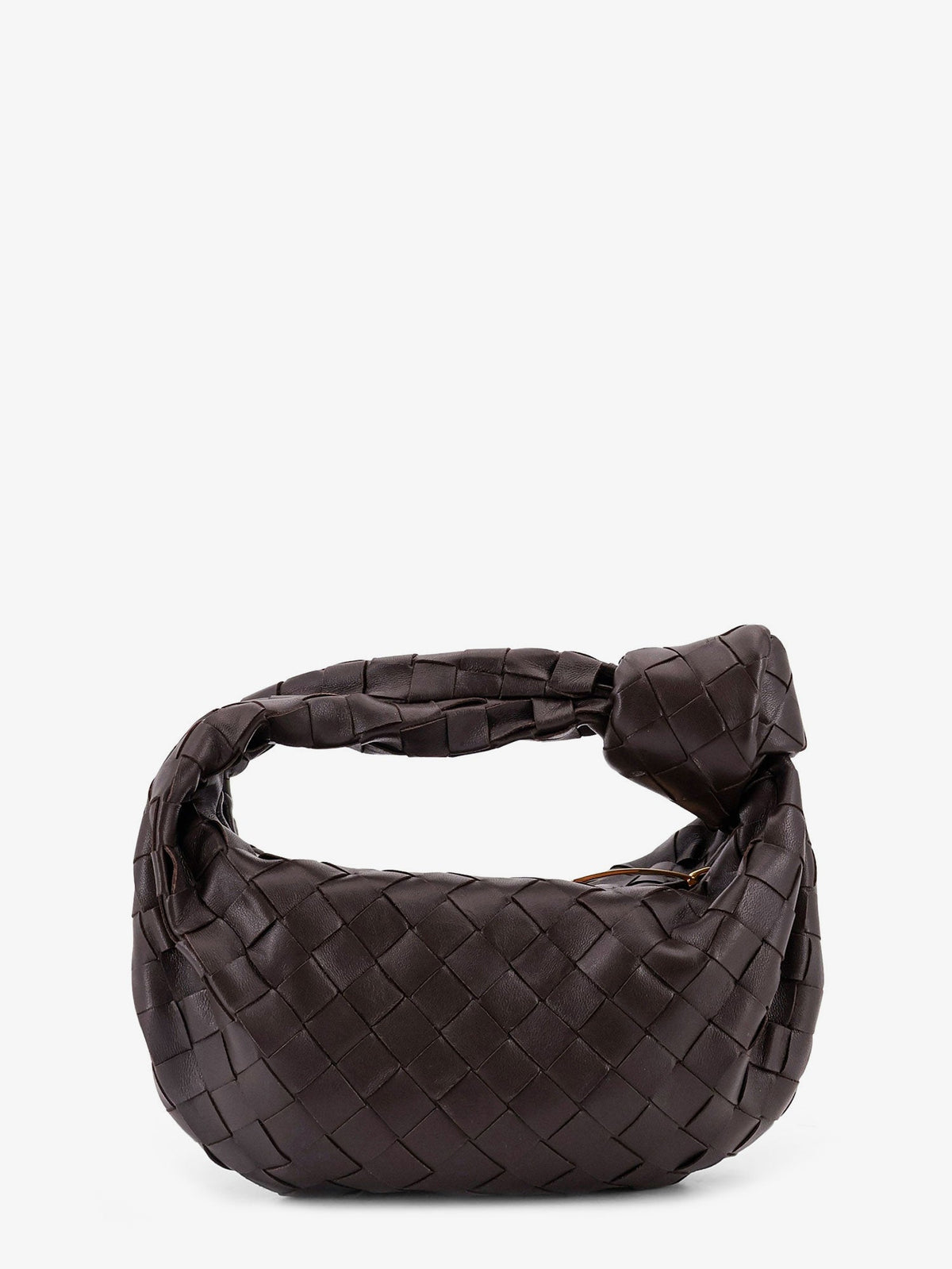 Bottega Veneta Mini Jodie leather handbag with Intrecciato motif - Fondant-Gold
