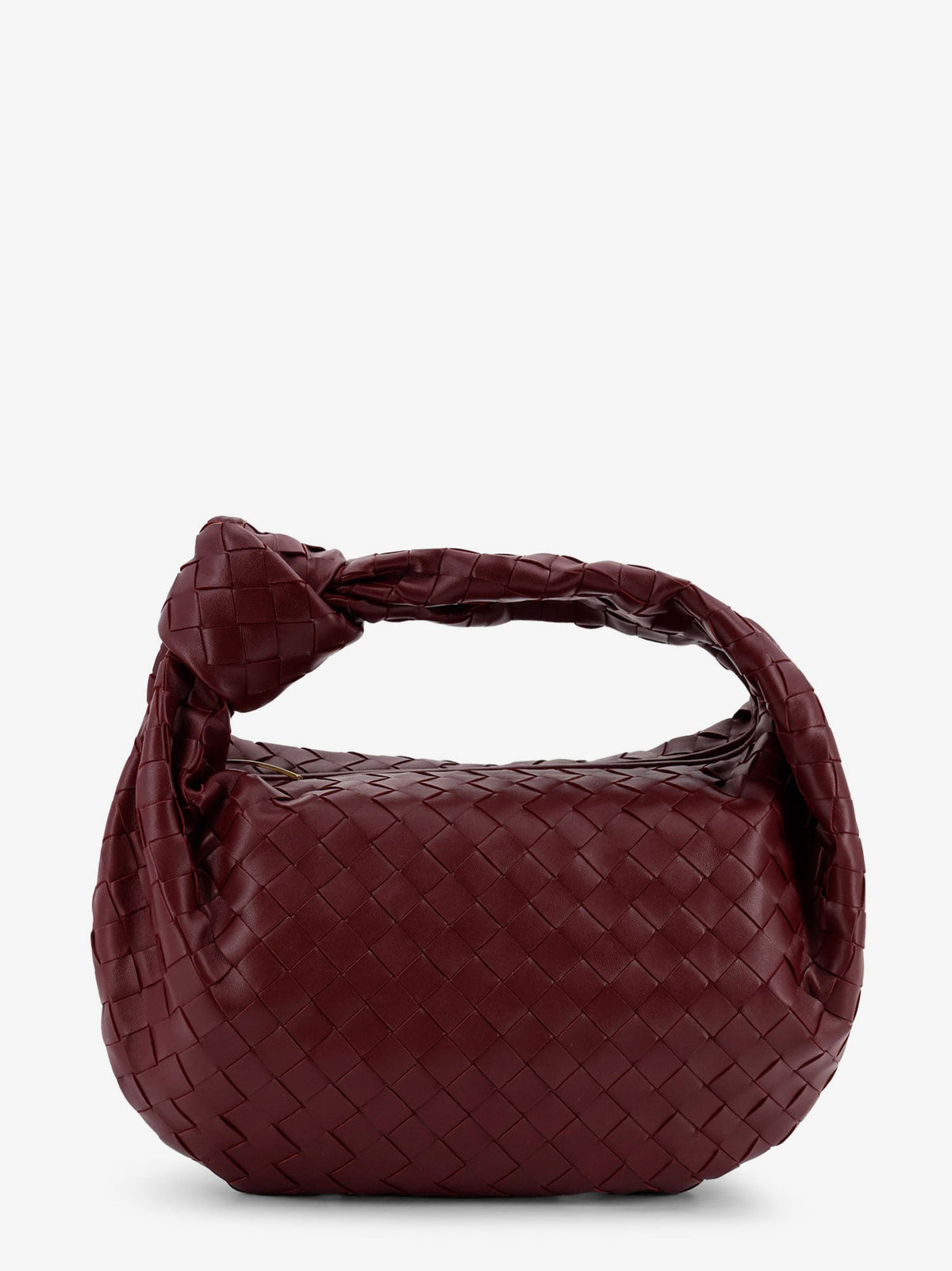 Bottega Veneta Jodie Small leather handbag with Intrecciato motif - Barolo-Gold