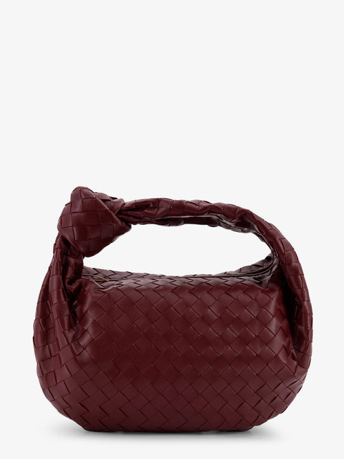 Bottega Veneta Jodie Small leather handbag with Intrecciato motif - Barolo-Gold