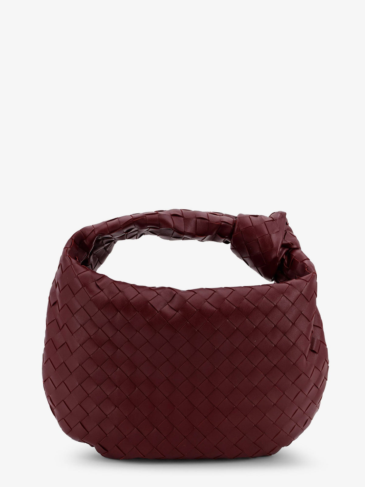 Bottega Veneta Jodie Small leather handbag with Intrecciato motif - Barolo-Gold