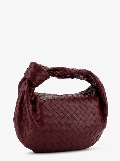 Bottega Veneta Jodie Small leather handbag with Intrecciato motif - Barolo-Gold