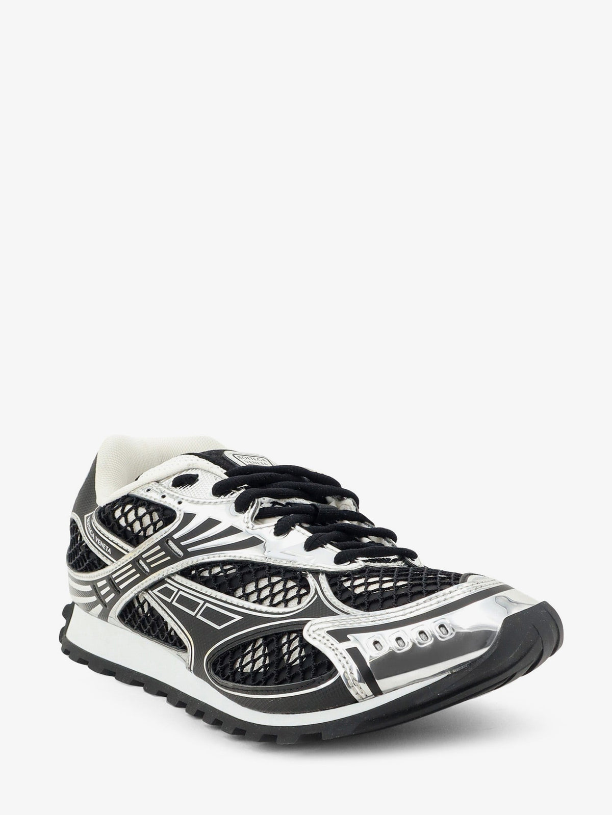 Bottega Veneta Orbit mesh sneakers with rubber inserts - Blacksilver