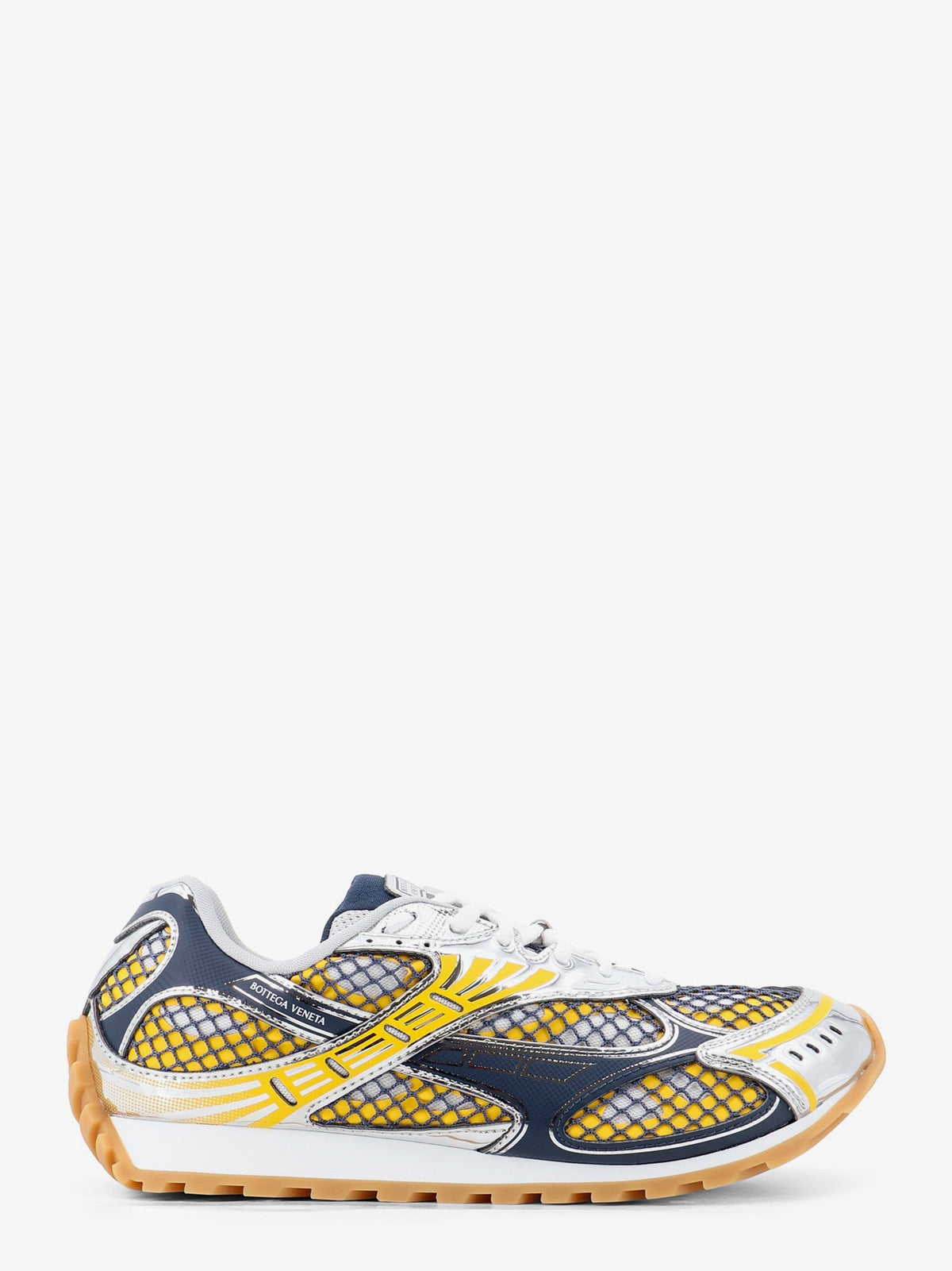 Bottega Veneta Orbit mesh and leather sneakers - Taxi/Denim