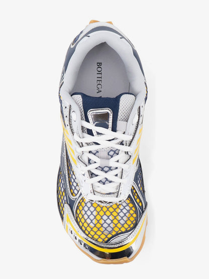 Bottega Veneta Orbit mesh and leather sneakers - Taxi/Denim