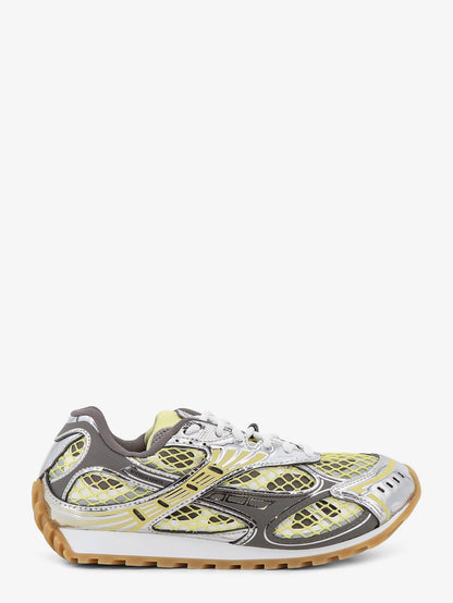 Bottega Veneta Orbit Mesh and Leather Sneakers - Zesty/Basalt