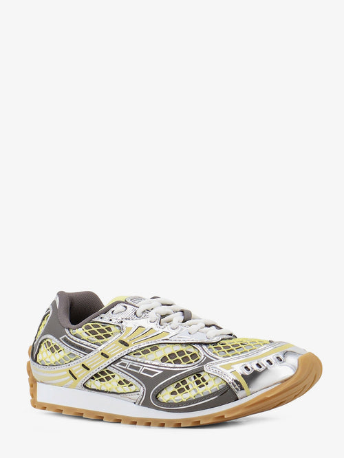 Bottega Veneta Orbit Mesh and Leather Sneakers - Zesty/Basalt
