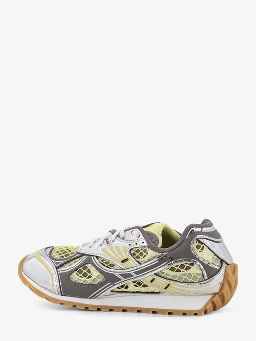 Bottega Veneta Orbit Mesh and Leather Sneakers - Zesty/Basalt