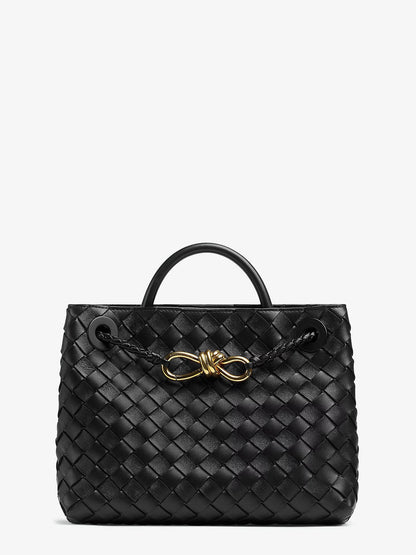 Bottega Veneta Andiamo Small leather crossbody bag with Intrecciato motif - Black