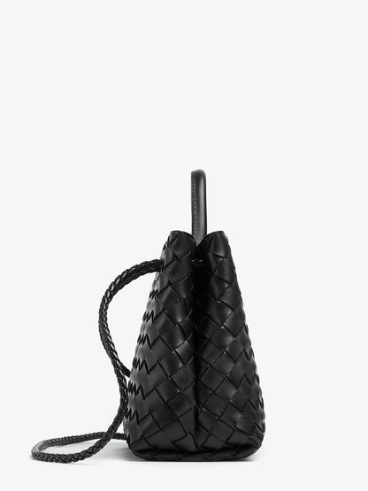 Bottega Veneta Andiamo Small leather crossbody bag with Intrecciato motif - Black