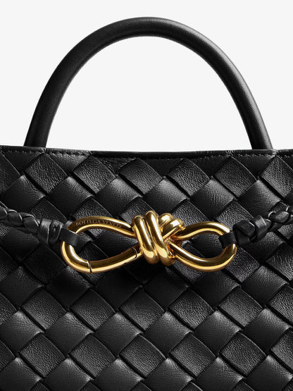 Bottega Veneta Andiamo Small leather crossbody bag with Intrecciato motif - Black