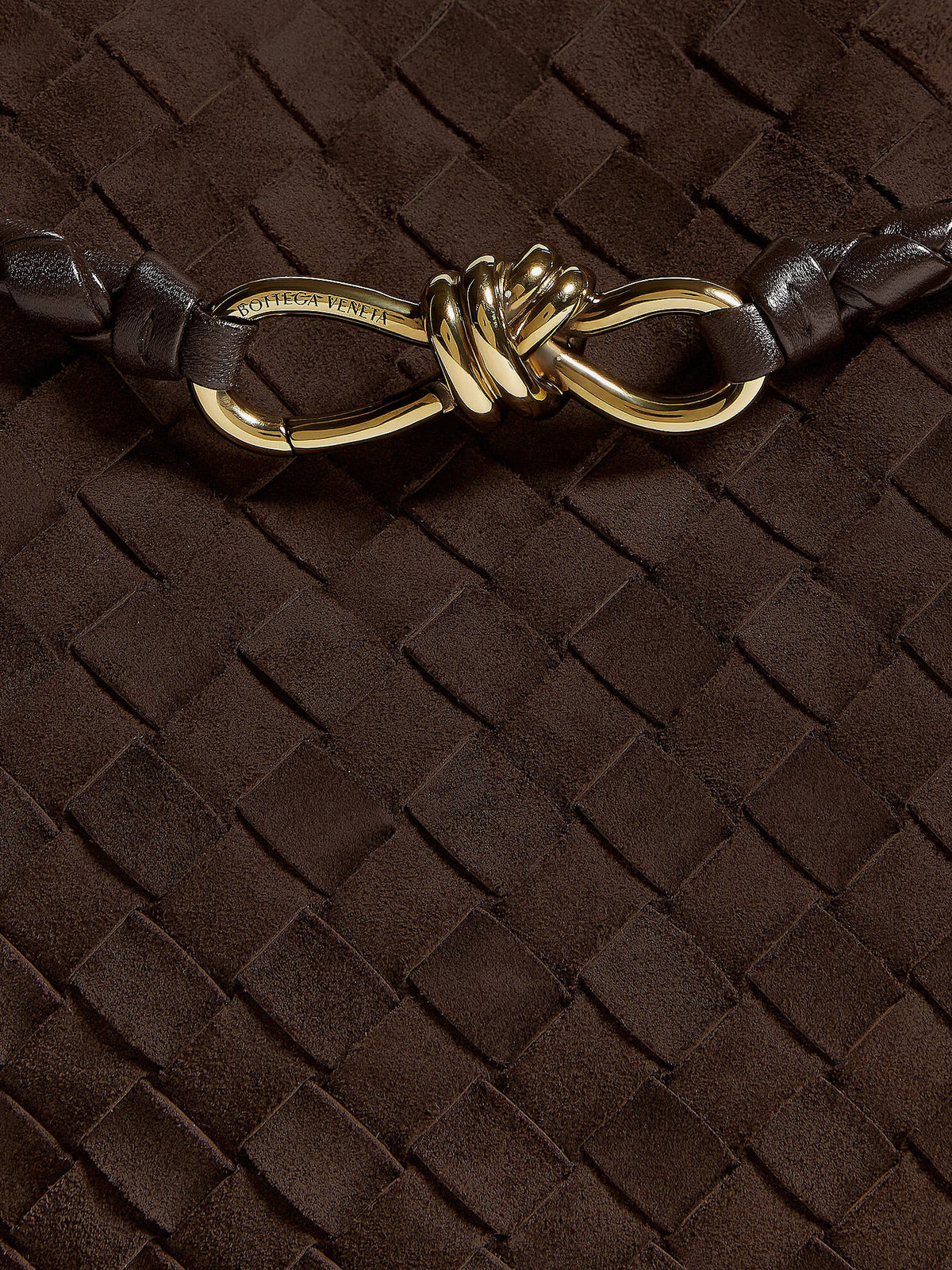 Bottega Veneta Andiamo Medium Suede Handbag - Fondant