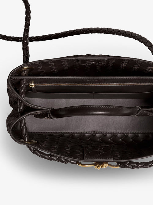 Bottega Veneta Andiamo Medium Suede Handbag - Fondant