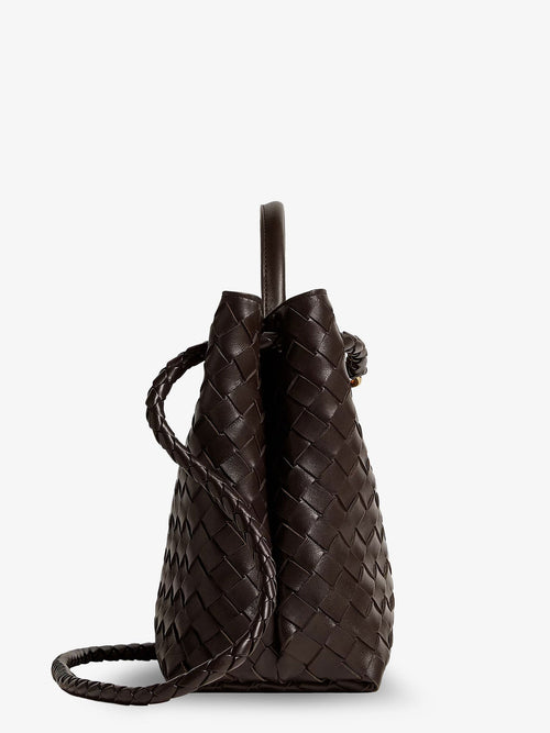 Bottega Veneta Andiamo leather handbag with Intrecciato pattern - Fondant-M Brass-Fond