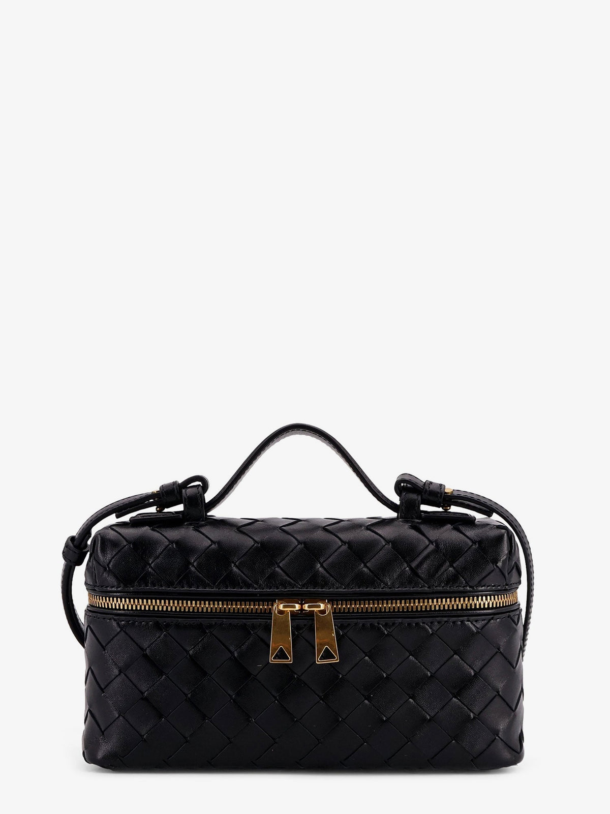 Bottega Veneta Bang Bang Intrecciato leather vanity case - Black-Gold