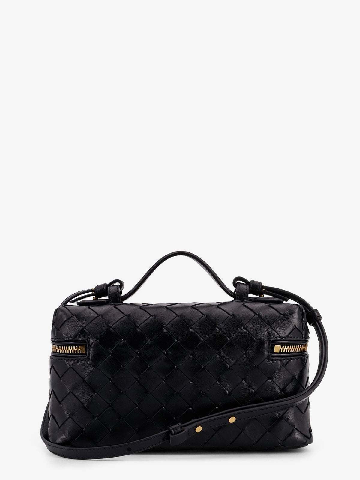 Bottega Veneta Bang Bang Intrecciato leather vanity case - Black-Gold