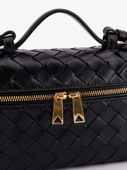 Bottega Veneta Bang Bang Intrecciato leather vanity case - Black-Gold