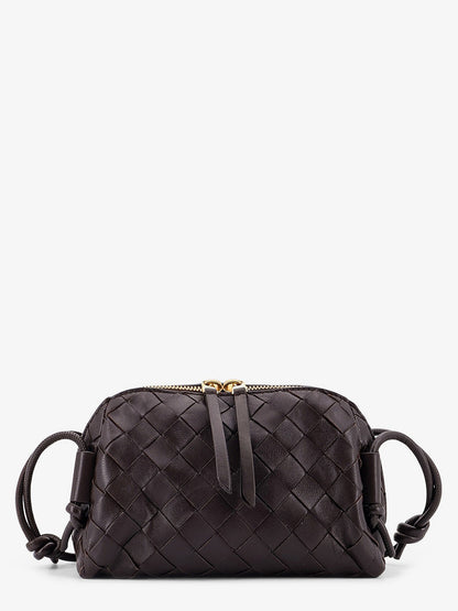 Bottega Veneta Leather clutch with Intrecciato Concert motif - Fondant-Gold