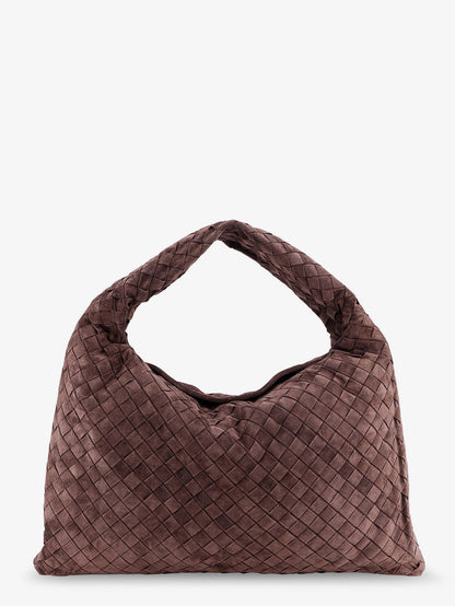 Bottega Veneta Hop leather shoulder bag with Intrecciato effect - Fondan M Brass