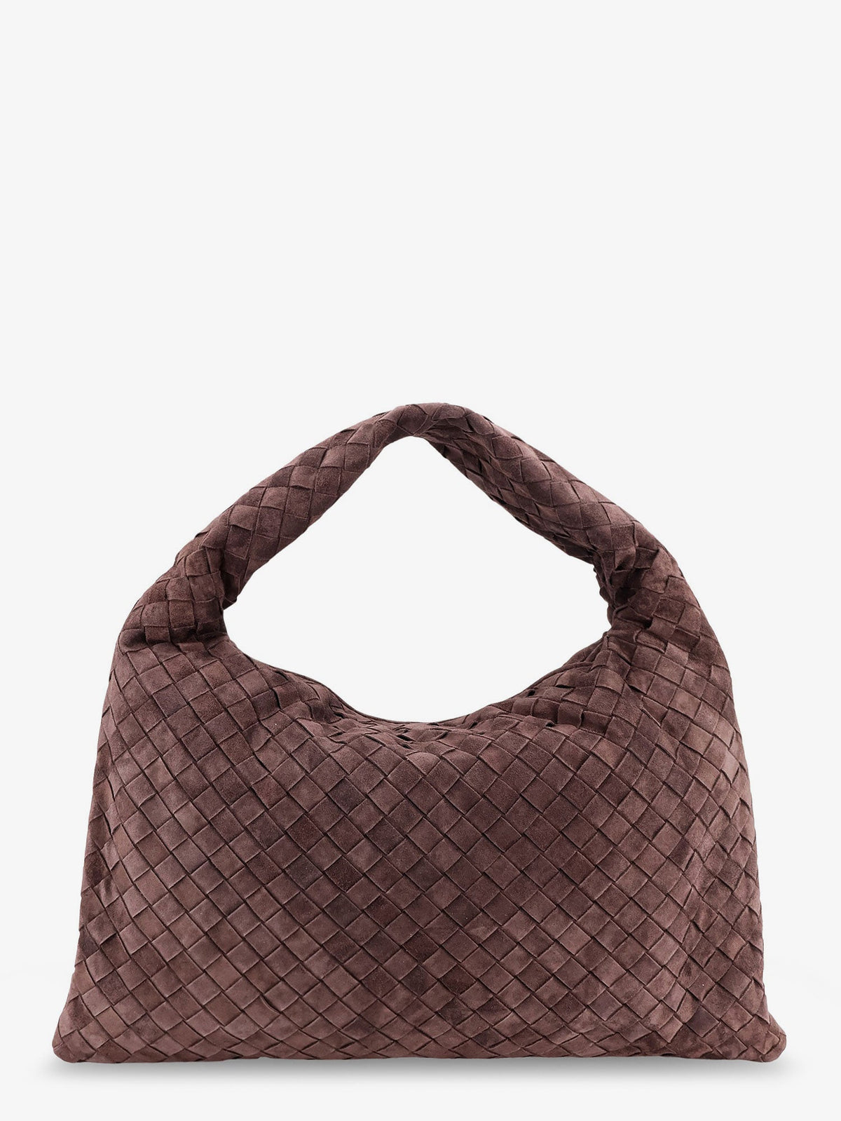 Bottega Veneta Hop leather shoulder bag with Intrecciato effect - Fondan M Brass