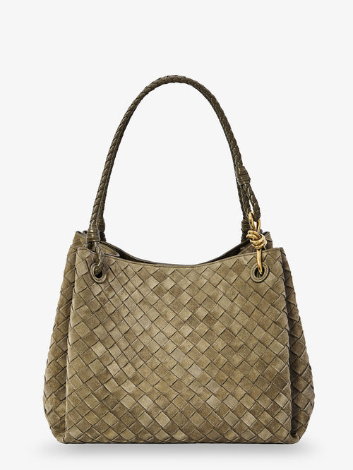 Bottega Veneta Parachute Large suede shoulder bag - Cypress