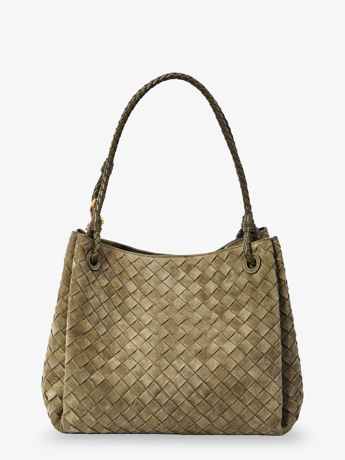 Bottega Veneta Parachute Large suede shoulder bag - Cypress
