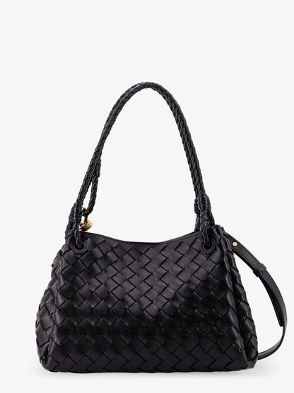BOTTEGA VENETA - Parachute leather shoulder bag with Intrecciato motif and Knot detail