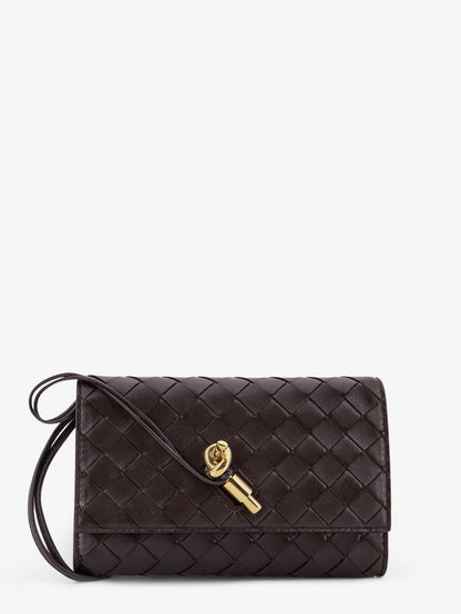 Bottega Veneta Andiamo crossbody bag with Intrecciato pattern - Fondant-M Brass