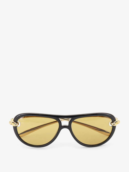 Bottega Veneta Aviator Knot Acetate Sunglasses