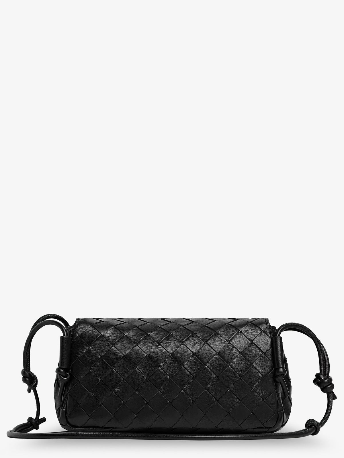 Bottega Veneta Notturno clutch bag with leather shoulder strap - Black-Gold