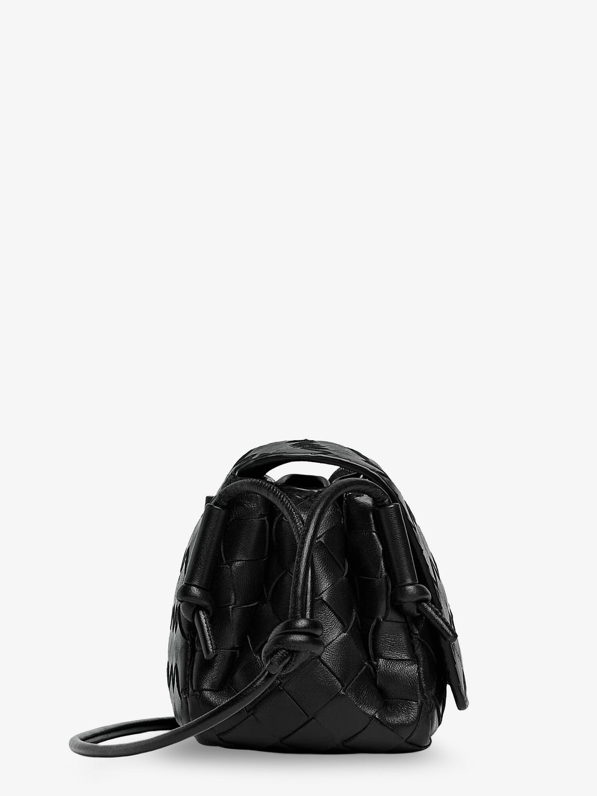 Bottega Veneta Notturno clutch bag with leather shoulder strap - Black-Gold