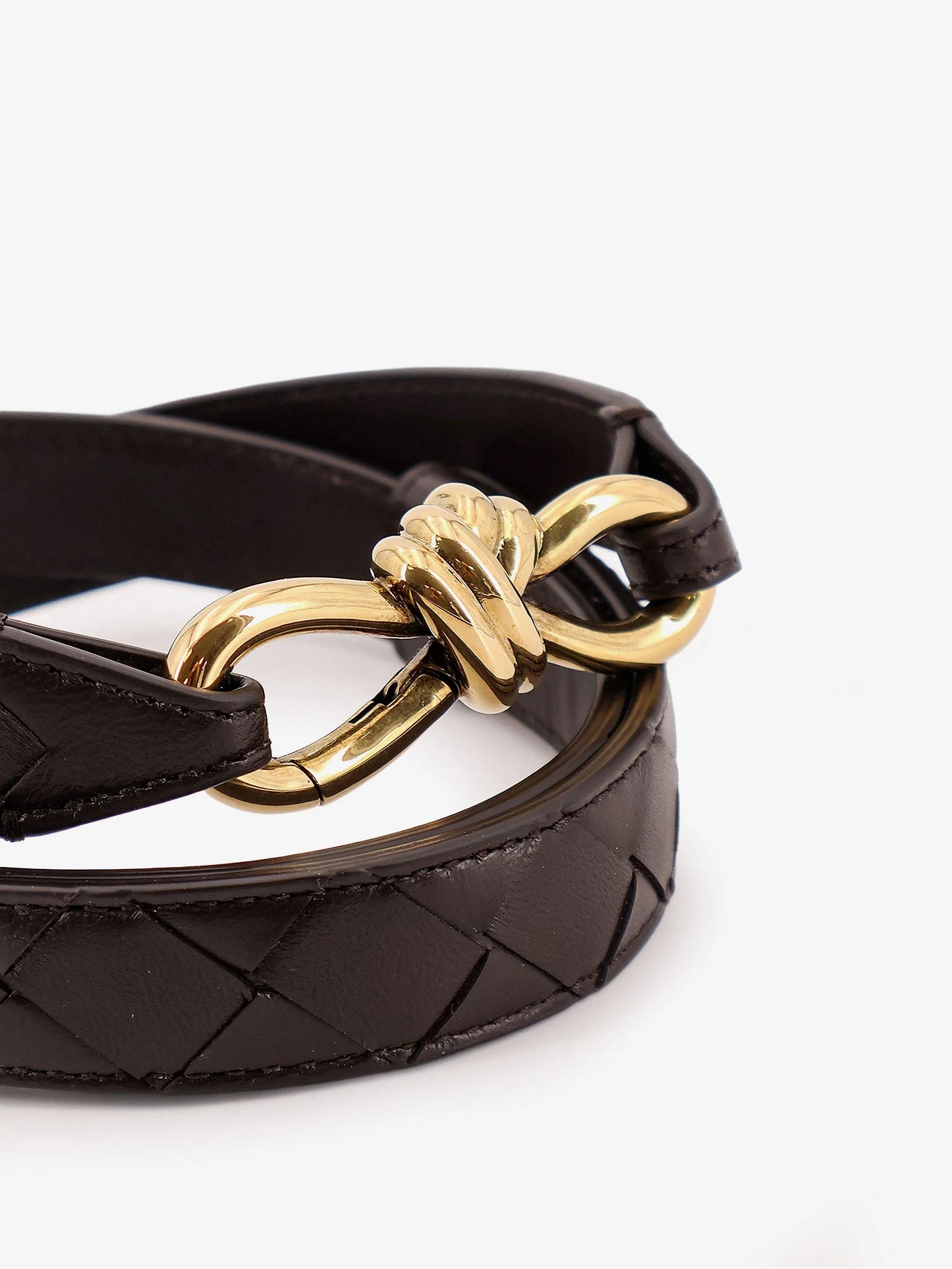 BOTTEGA VENETA - Leather belt with Intrecciato motif