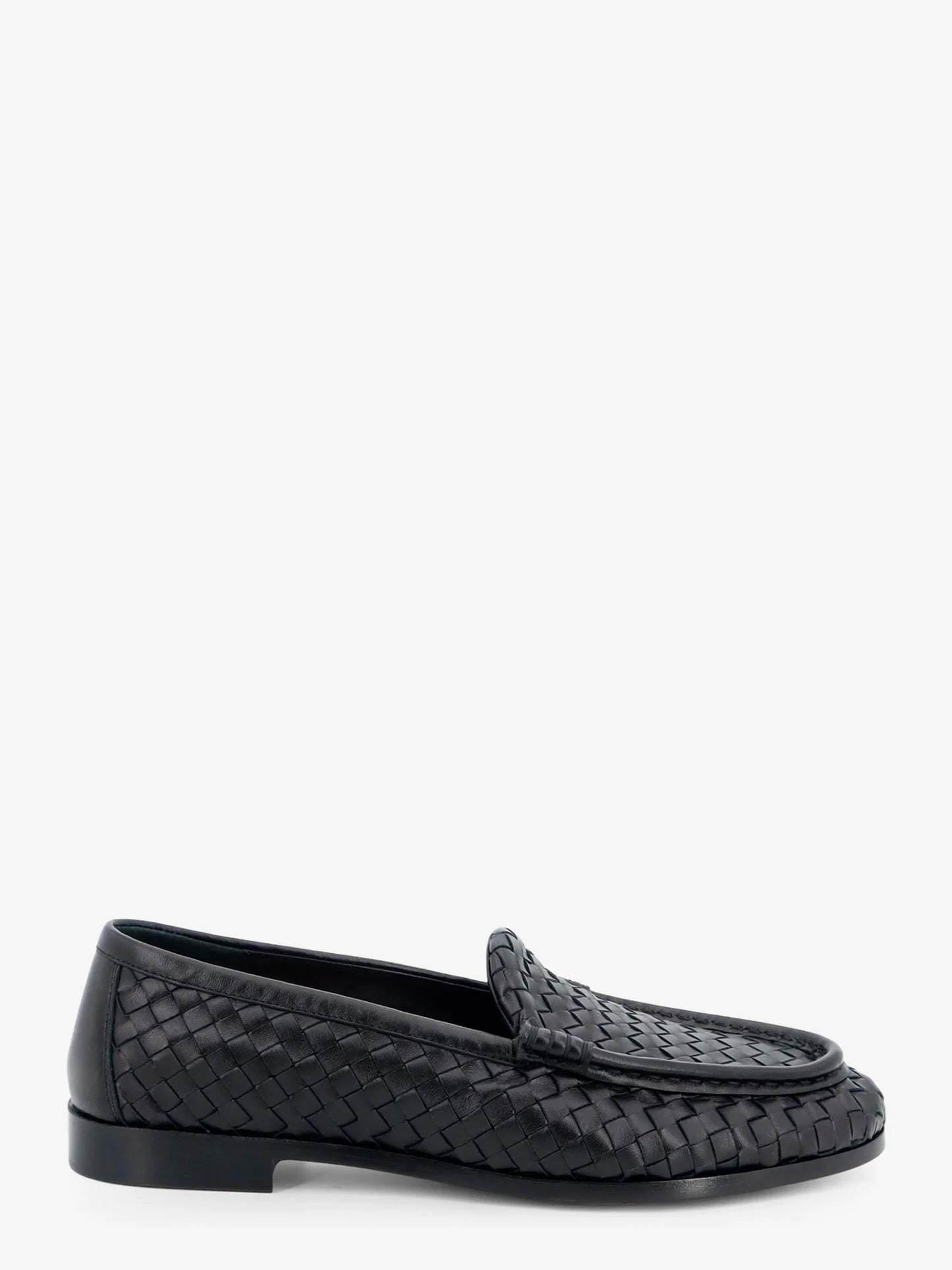 Bottega Veneta Silenzio Leather Loafers With Intrecciato Motif