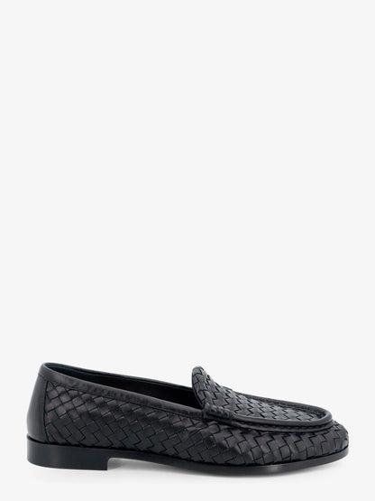 Bottega Veneta Silenzio Leather Loafers With Intrecciato Motif