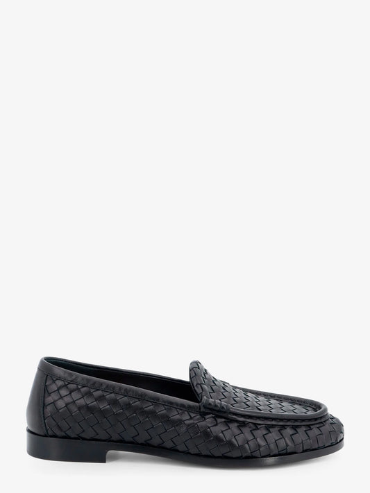 Bottega Veneta Silenzio Leather Loafers With Intrecciato Motif